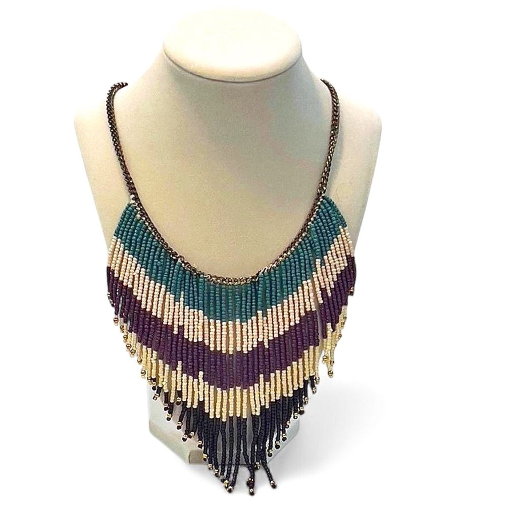 Vintage Statement Fringe Necklace